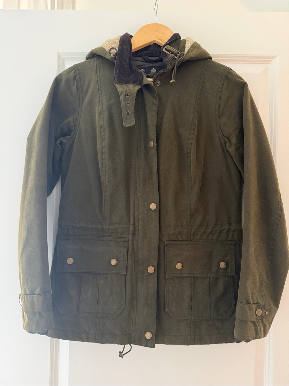 Barbour Olive Green Utility Jacket with Hood